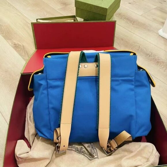 NIB Authentic Gucci Canvas Childrens Sciroppo Patch Backpack - Picture 4 of 8